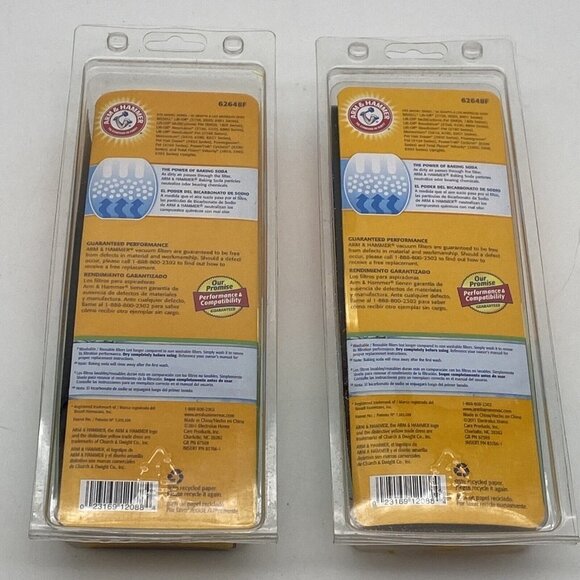 2 Bissell 8 & 14 by Arm and Hammer Odor Eliminating Vacuum Filter 62648F NEW - Picture 4 of 7